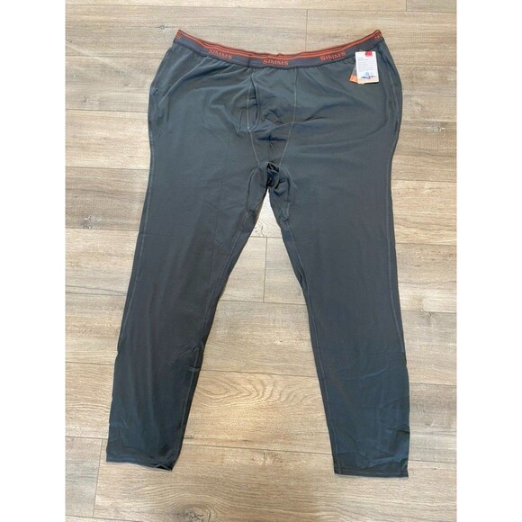 Simms Fishing Men's 3XL Lightweight Baselayer Hunting Skiing Bottom Dark Gray - Picture 1 of 9
